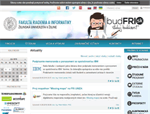 Tablet Screenshot of fri.uniza.sk