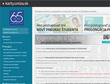 Tablet Screenshot of karty.uniza.sk