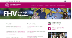 Desktop Screenshot of fhv.uniza.sk