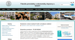 Desktop Screenshot of fpedas.uniza.sk