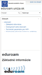 Mobile Screenshot of eduroam.uniza.sk