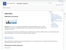 Tablet Screenshot of eduroam.uniza.sk